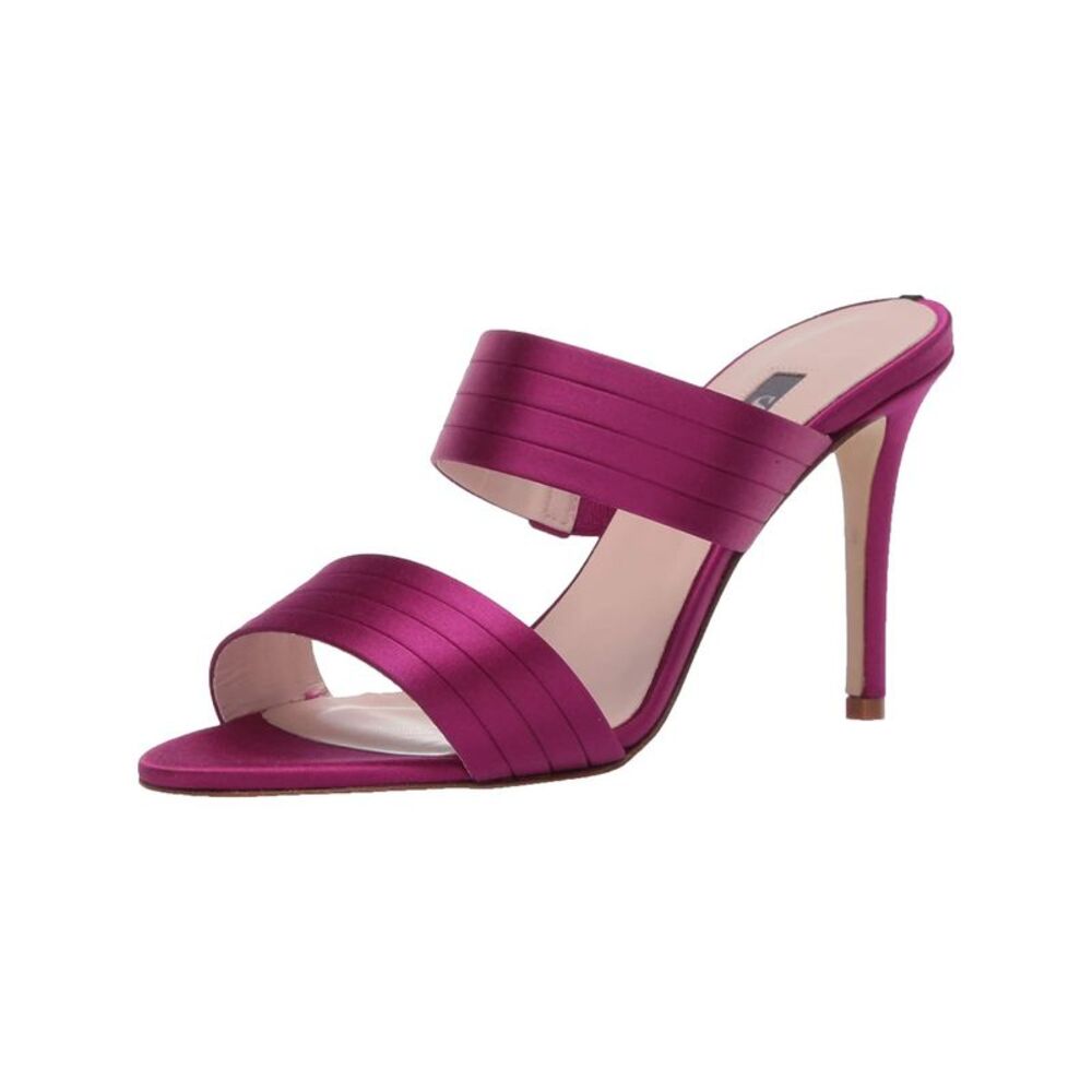 NWT SJP Womens Purple Cornwall Toe Stiletto Slip On Leather Sandals Shoes 39